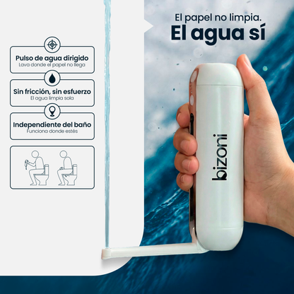 TravelClean Bizoni®️ Bidet Portátil Eléctrico Premium