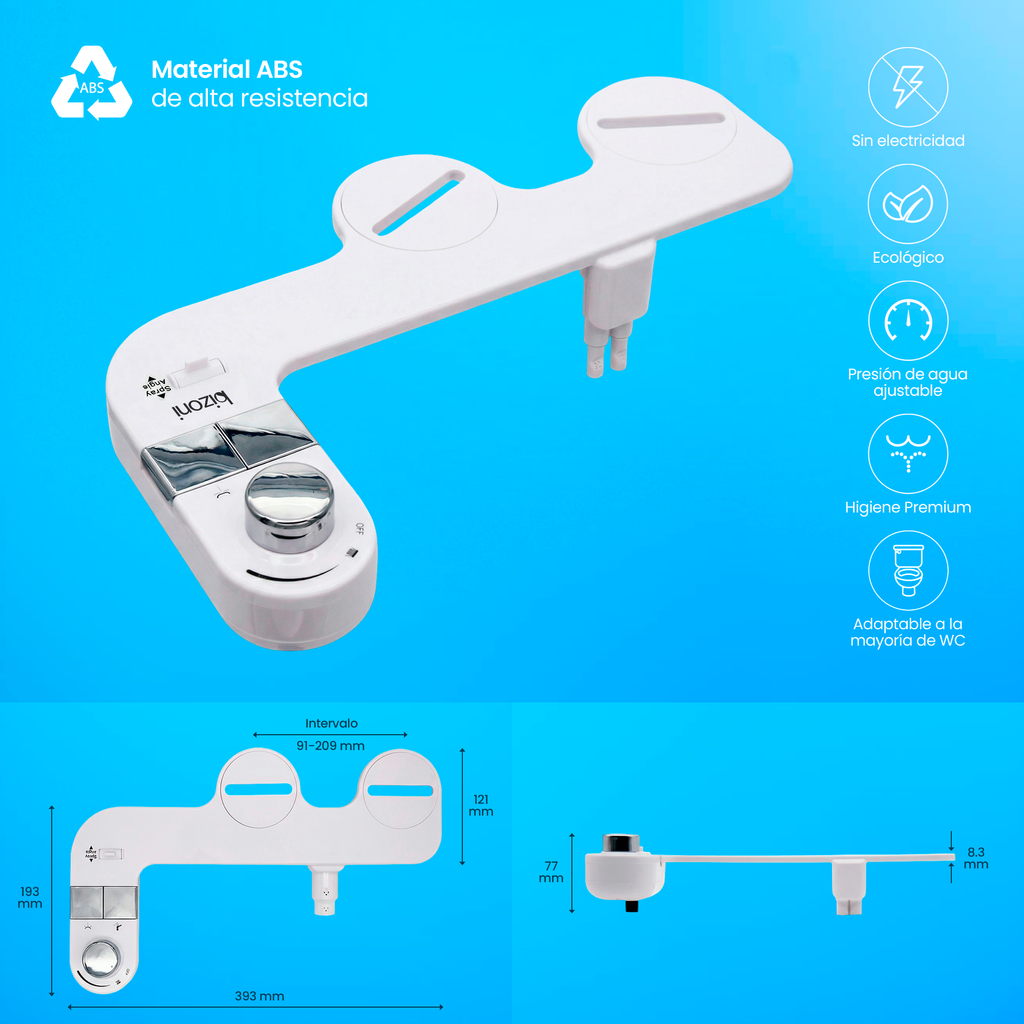 InstantBidet Bizoni®️ — Adaptador Bidet de Alta Precisión para Inodoros