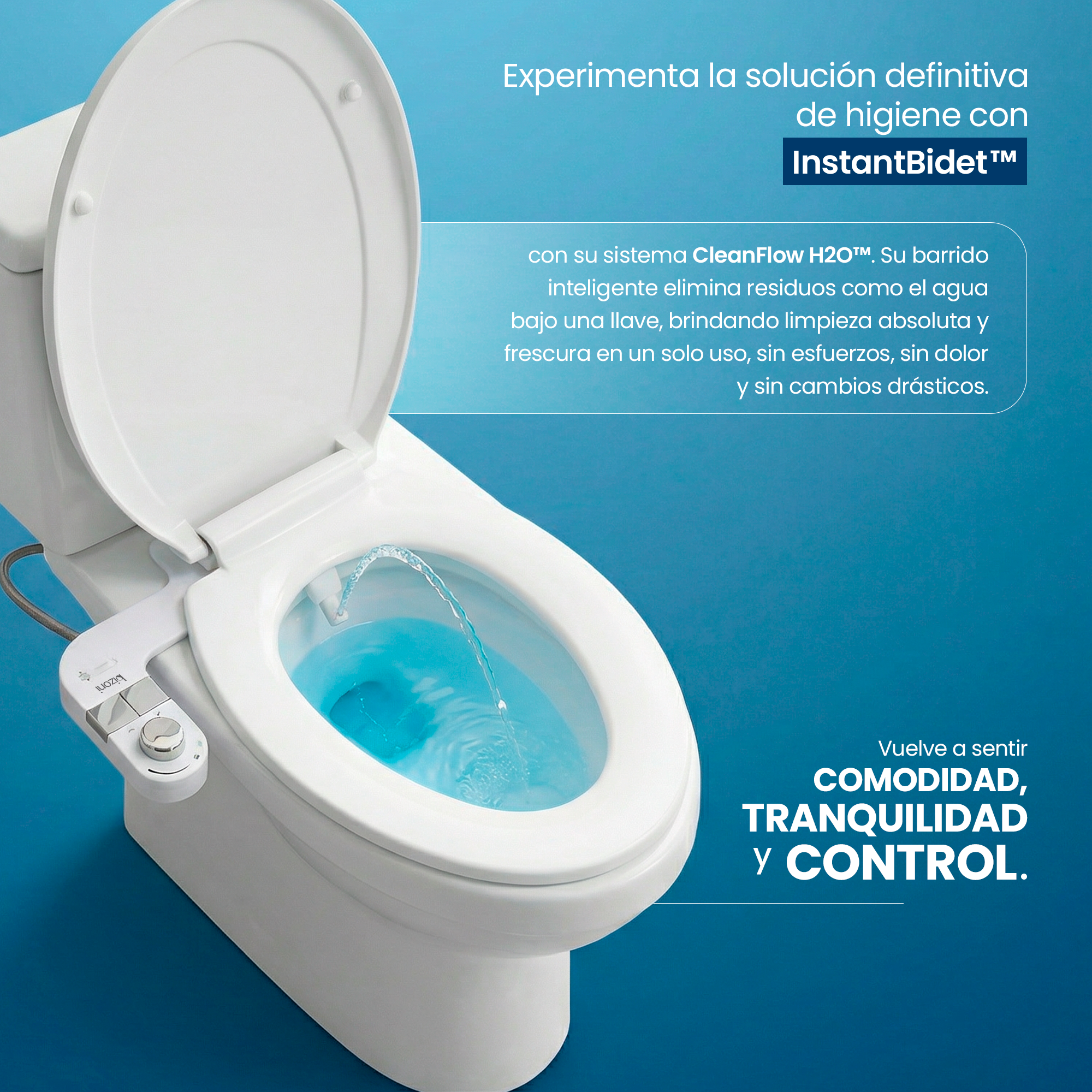 InstantBidet Bizoni®️ — Adaptador Bidet de Alta Precisión para Inodoros