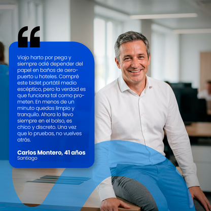 TravelClean Bizoni®️ Bidet Portátil Eléctrico Premium