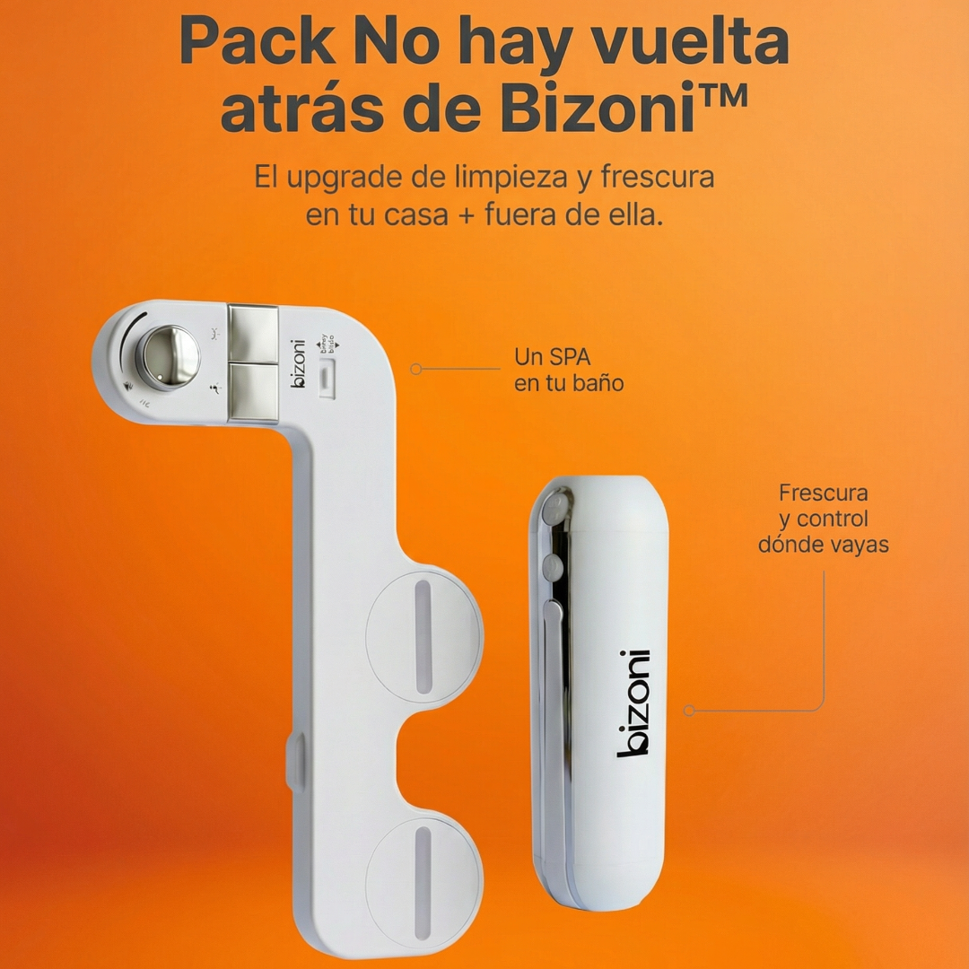 Pack Higiene Total (Baño + Portátil) | Bidet para W.C + Bidet Portátil