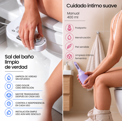 Pack Higiene Total | Bidet para W.C + Bidet Portátil