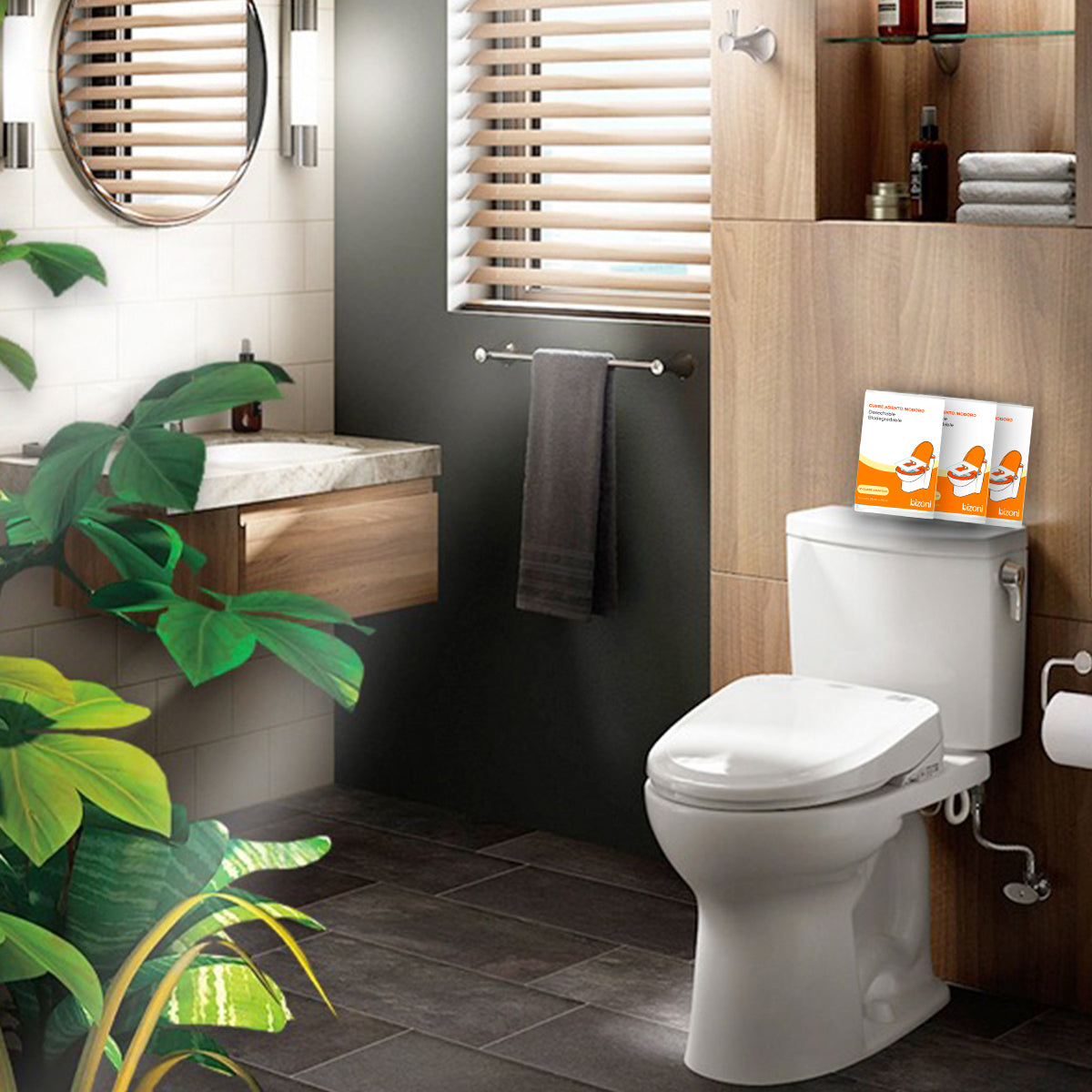 Bizoni SafeSeat™ Cubre Asiento Biodegradable Flushable